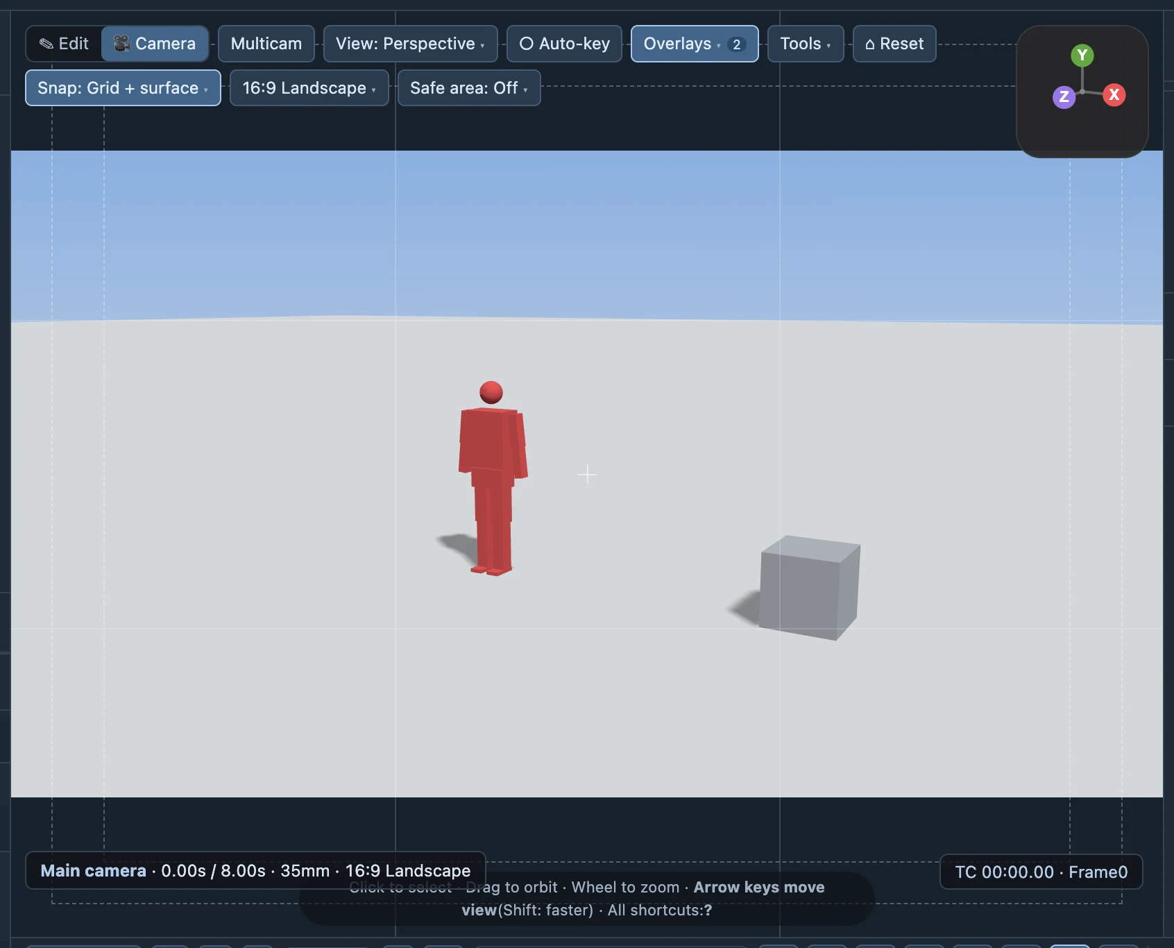 Check composition in the camera image, including the start, turns and end during playback.