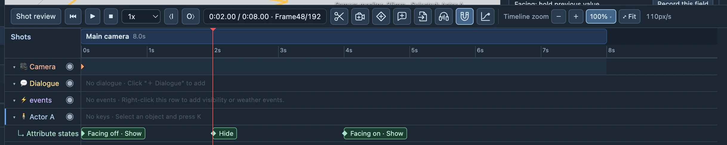 State keys appear on their own row, separately from transform keys.