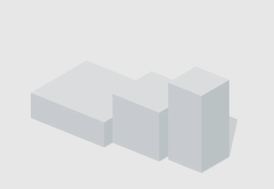 Stepped display plinth — actual 3D preview