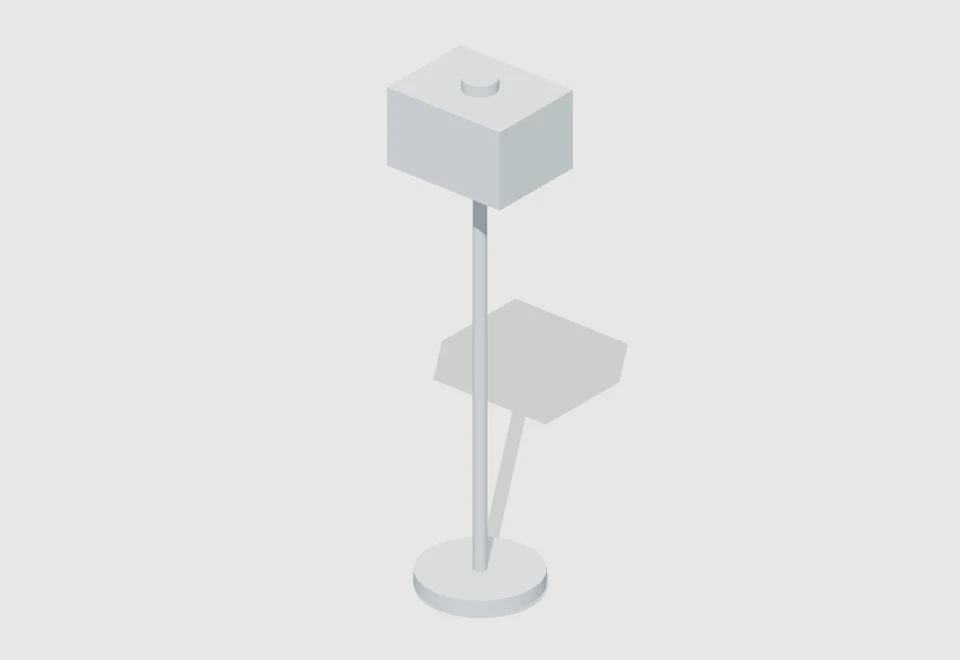 Floor reading lamp — actual 3D preview